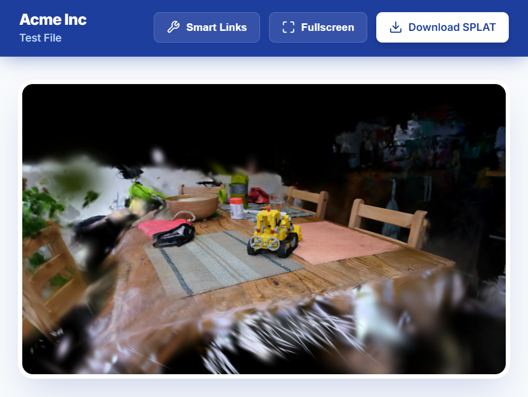 Gaussian Splat Hosting Professional Download Interface